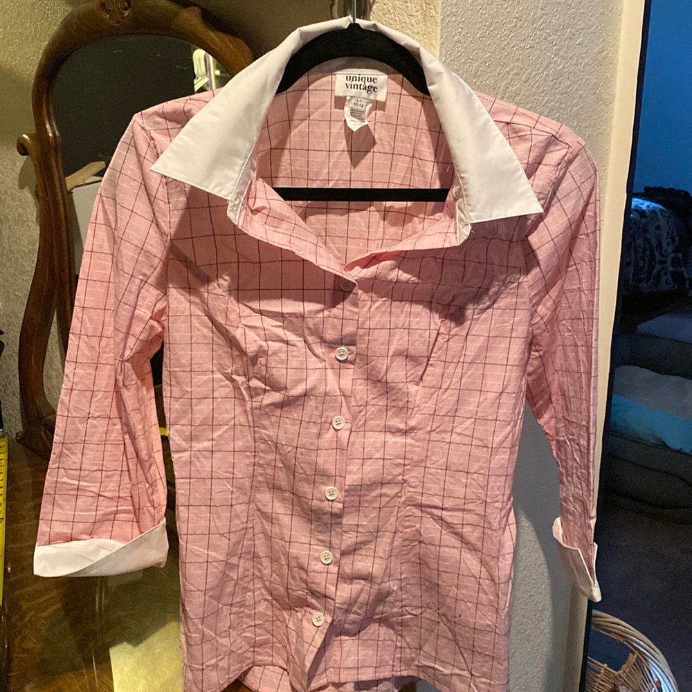 Women’s Unique Vintage Button Up Blouse